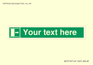 Custom sign safe condition Door slides right to open